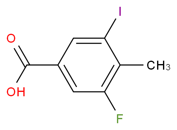 3-fluoro-5-iodo-4-methylbenzoic acid_分子结构_CAS_861905-94-4