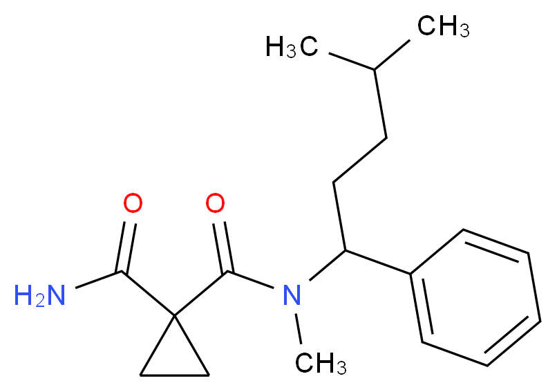 N~1~-methyl-N~1~-(4-methyl-1-phenylpentyl)cyclopropane-1,1-dicarboxamide_分子结构_CAS_)