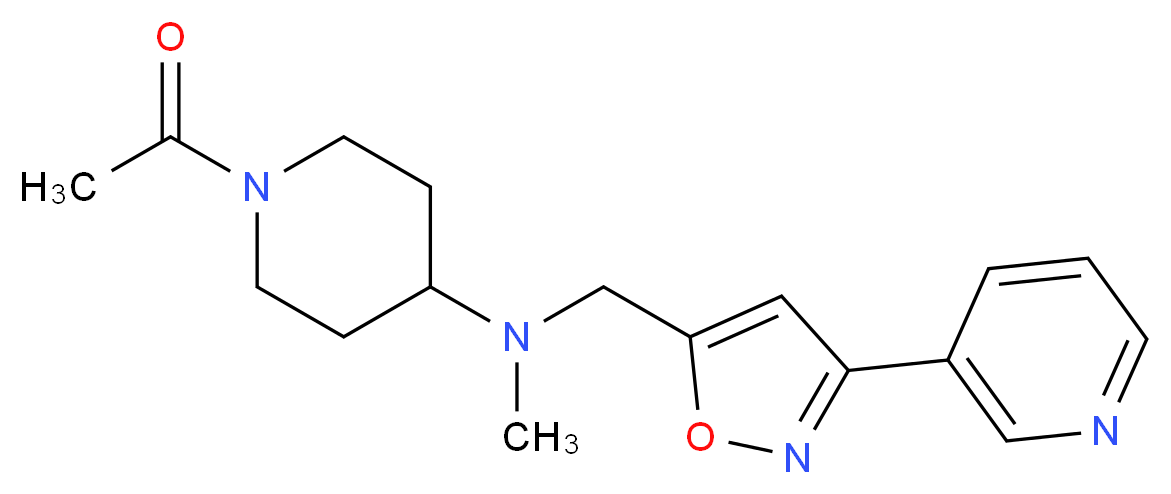 1-acetyl-N-methyl-N-[(3-pyridin-3-ylisoxazol-5-yl)methyl]piperidin-4-amine_分子结构_CAS_)