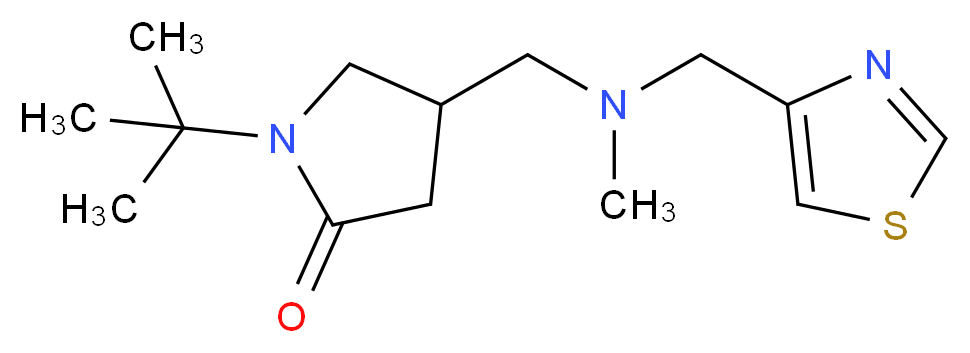 1-tert-butyl-4-{[methyl(1,3-thiazol-4-ylmethyl)amino]methyl}pyrrolidin-2-one_分子结构_CAS_)