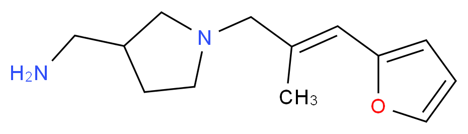 ({1-[(2E)-3-(2-furyl)-2-methylprop-2-en-1-yl]pyrrolidin-3-yl}methyl)amine_分子结构_CAS_)