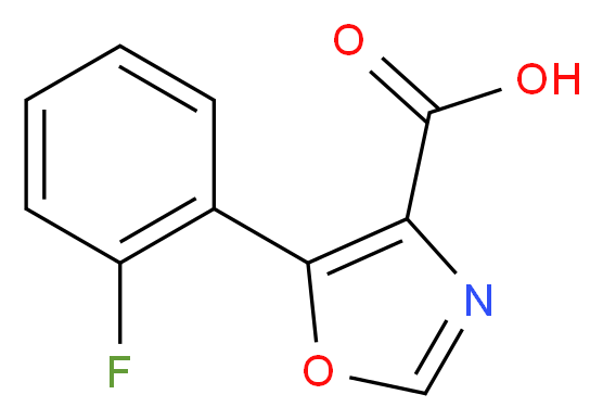 5-(2-fluorophenyl)-1,3-oxazole-4-carboxylic acid_分子结构_CAS_347187-18-2