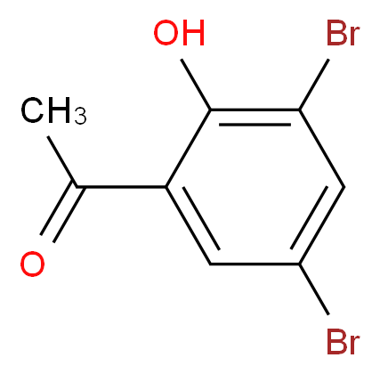 1-(3,5-dibromo-2-hydroxyphenyl)ethan-1-one_分子结构_CAS_22362-66-9