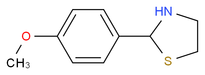 2-(4-Methoxyphenyl)-1,3-thiazolane_分子结构_CAS_31404-08-7)