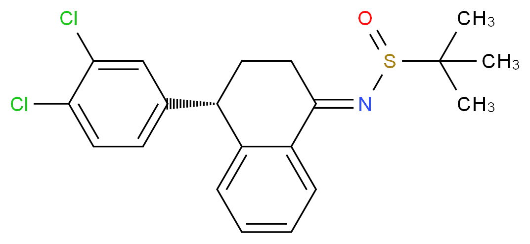 [S(R)]-N-[(4S)-4-(3,4-Dichlorophenyl)-3,4-dihydro-1(2H)-naphthalenylidene]-2-methyl-2-propanesulfinamide_分子结构_CAS_674767-90-9)