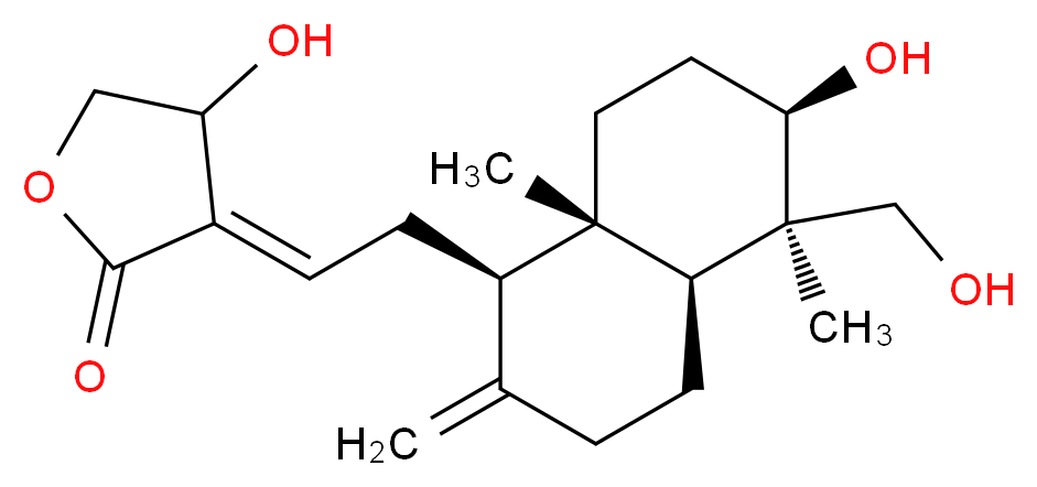 Andrographolide_分子结构_CAS_5508-58-7)