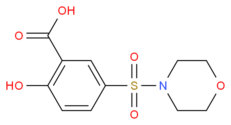 2-hydroxy-5-(morpholin-4-ylsulfonyl)benzoic acid_分子结构_CAS_91134-85-9)