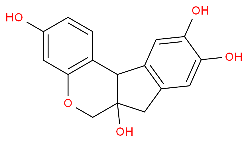 8-oxatetracyclo[8.7.0.0^{2,7}.0^{12,17}]heptadeca-2(7),3,5,12(17),13,15-hexaene-5,10,14,15-tetrol_分子结构_CAS_474-07-7