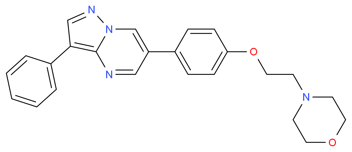 4-[2-(4-{3-phenylpyrazolo[1,5-a]pyrimidin-6-yl}phenoxy)ethyl]morpholine_分子结构_CAS_515880-75-8