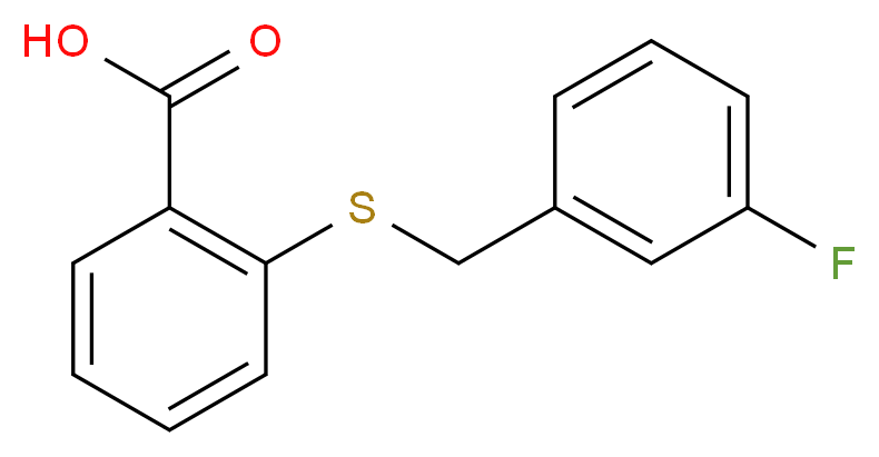 2-(3-Fluorobenzylthio)benzoic acid_分子结构_CAS_)