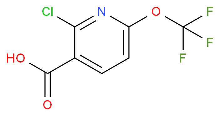 2-chloro-6-(trifluoromethoxy)pyridine-3-carboxylic acid_分子结构_CAS_1221172-04-8