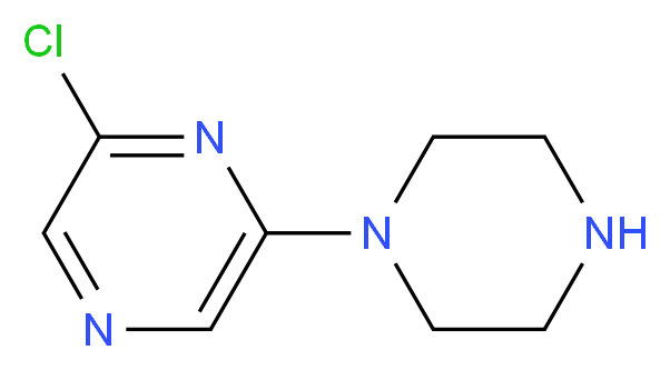 2-CHLORO-6-(1-PIPERAZINYL)PYRAZINE_分子结构_CAS_64022-27-1)