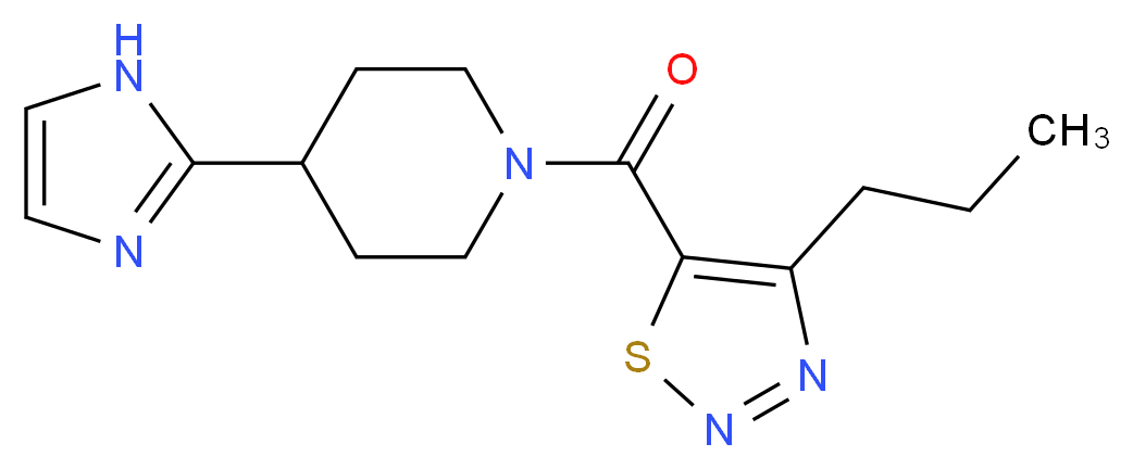 4-(1H-imidazol-2-yl)-1-[(4-propyl-1,2,3-thiadiazol-5-yl)carbonyl]piperidine_分子结构_CAS_)