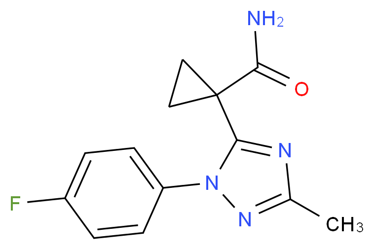 1-[1-(4-fluorophenyl)-3-methyl-1H-1,2,4-triazol-5-yl]cyclopropanecarboxamide_分子结构_CAS_)