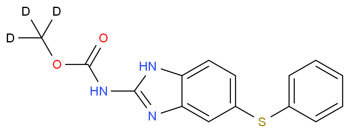 (<sup>2</sup>H<sub>3</sub>)methyl N-[6-(phenylsulfanyl)-1H-1,3-benzodiazol-2-yl]carbamate_分子结构_CAS_1228182-47-5