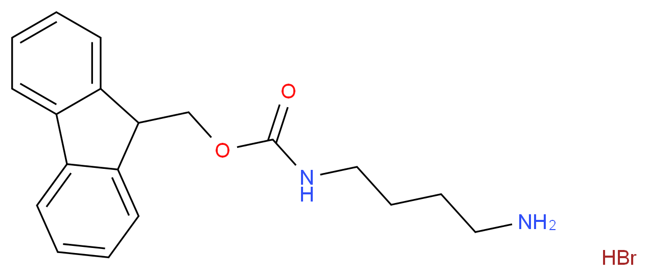 N-Fmoc-1,4-丁二胺 氢溴酸盐_分子结构_CAS_352235-99-5)