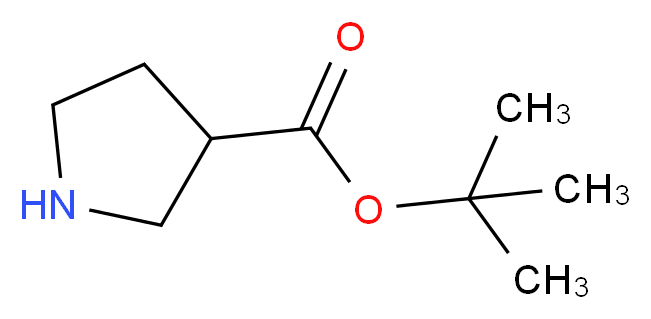 tert-Butyl pyrrolidine-3-carboxylate_分子结构_CAS_)