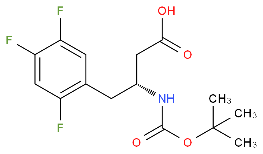 BOC-(R)-3-AMINO-4-(2,4,5-TRIFLUORO-PHENYL)-BUTYRIC ACID_分子结构_CAS_486460-00-8)