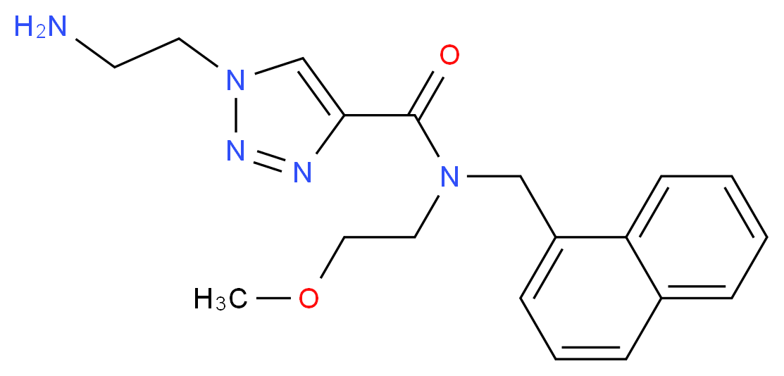 1-(2-aminoethyl)-N-(2-methoxyethyl)-N-(1-naphthylmethyl)-1H-1,2,3-triazole-4-carboxamide_分子结构_CAS_)