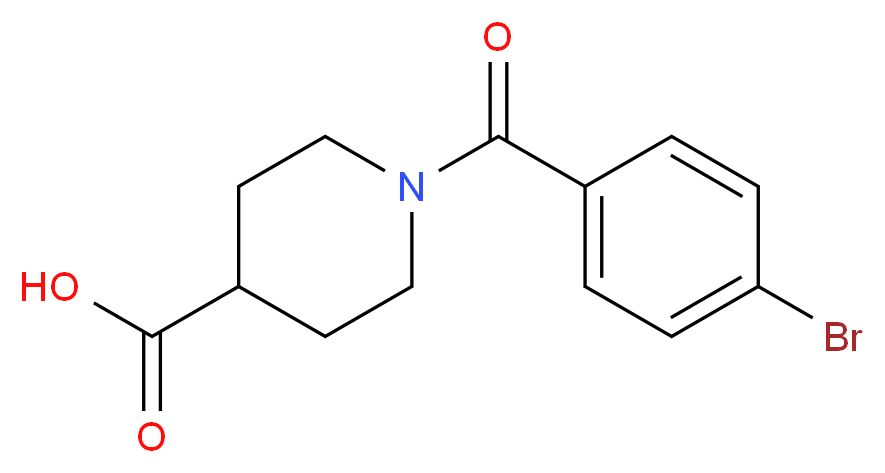 1-(4-bromobenzoyl)piperidine-4-carboxylic acid_分子结构_CAS_)