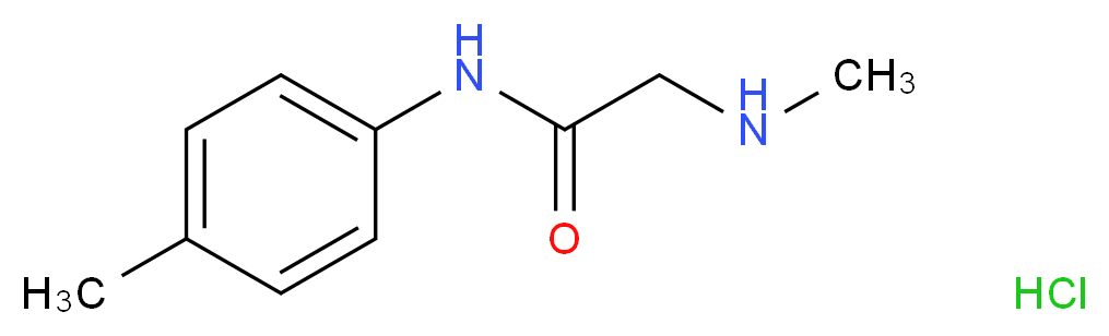 2-(Methylamino)-N-(4-methylphenyl)acetamide hydrochloride_分子结构_CAS_64642-17-7)