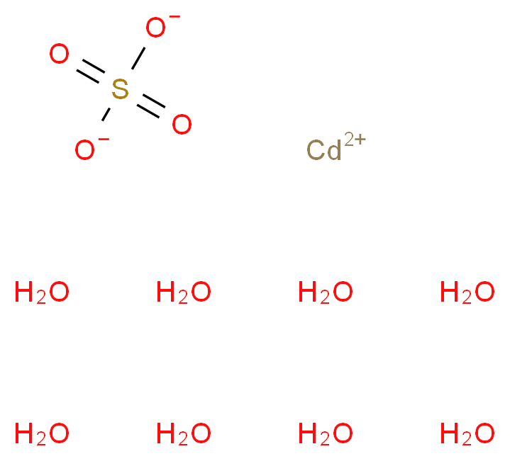 cadmium(2+) ion octahydrate sulfate_分子结构_CAS_7790-84-3