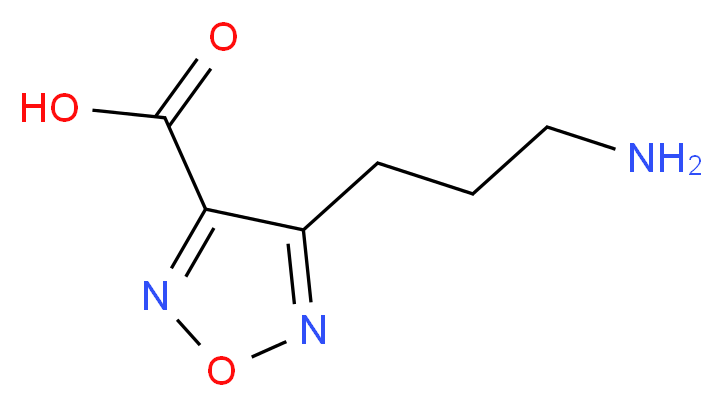 4-(3-aminopropyl)-1,2,5-oxadiazole-3-carboxylic acid_分子结构_CAS_884497-48-7