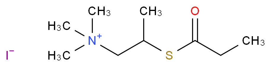 trimethyl[2-(propanoylsulfanyl)propyl]azanium iodide_分子结构_CAS_56594-86-6