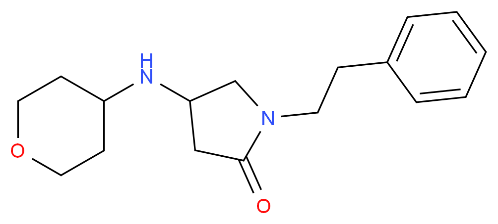 1-(2-phenylethyl)-4-(tetrahydro-2H-pyran-4-ylamino)-2-pyrrolidinone_分子结构_CAS_)