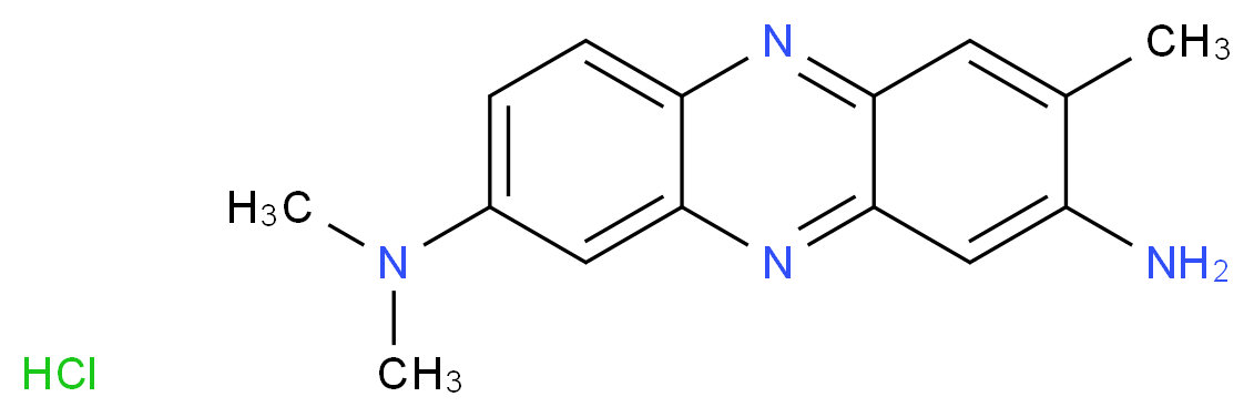 2-N,2-N,7-trimethylphenazine-2,8-diamine hydrochloride_分子结构_CAS_553-24-2