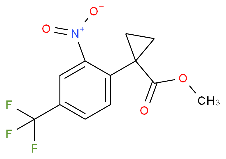 Methyl 1-(2-nitro-4-(trifluoromethyl)phenyl)cyclopropanecarboxylate_分子结构_CAS_951885-67-9)