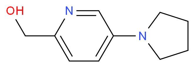 [5-(pyrrolidin-1-yl)pyridin-2-yl]methanol_分子结构_CAS_930110-98-8