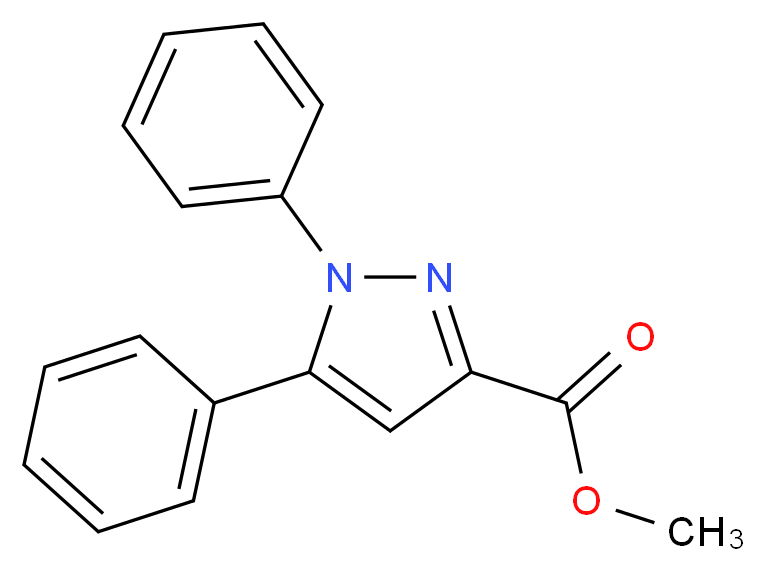 methyl 1,5-diphenyl-1H-pyrazole-3-carboxylate_分子结构_CAS_70375-79-0