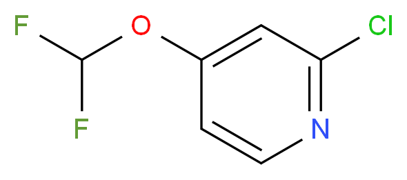 2-chloro-4-(difluoromethoxy)pyridine_分子结构_CAS_1206978-15-5