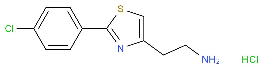 2-(2-(4-Chlorophenyl)thiazol-4-yl)ethanamine hydrochloride_分子结构_CAS_1187830-55-2)