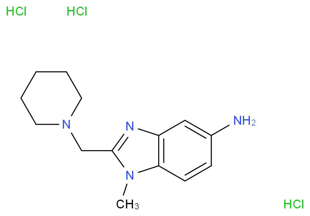 1-Methyl-2-piperidin-1-ylmethyl-1H-benzoimidazol-5-ylamine trihydrochloride_分子结构_CAS_)