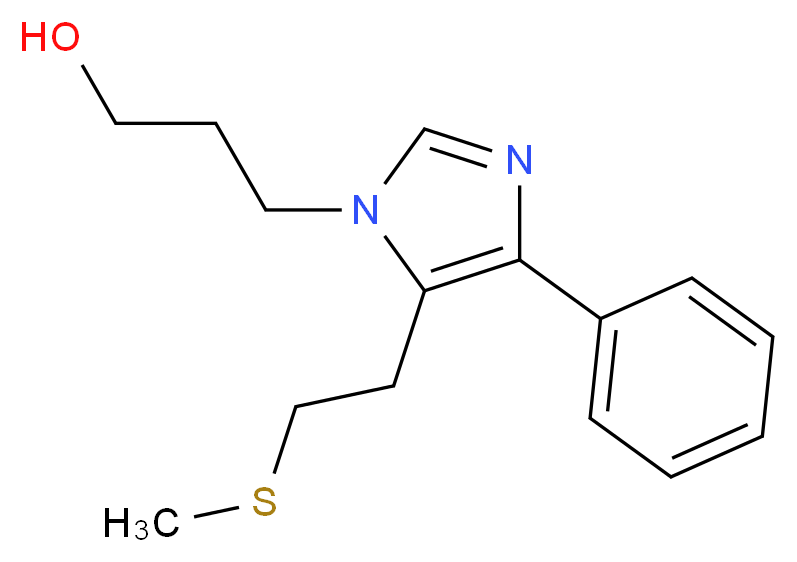 3-{5-[2-(methylthio)ethyl]-4-phenyl-1H-imidazol-1-yl}propan-1-ol_分子结构_CAS_)