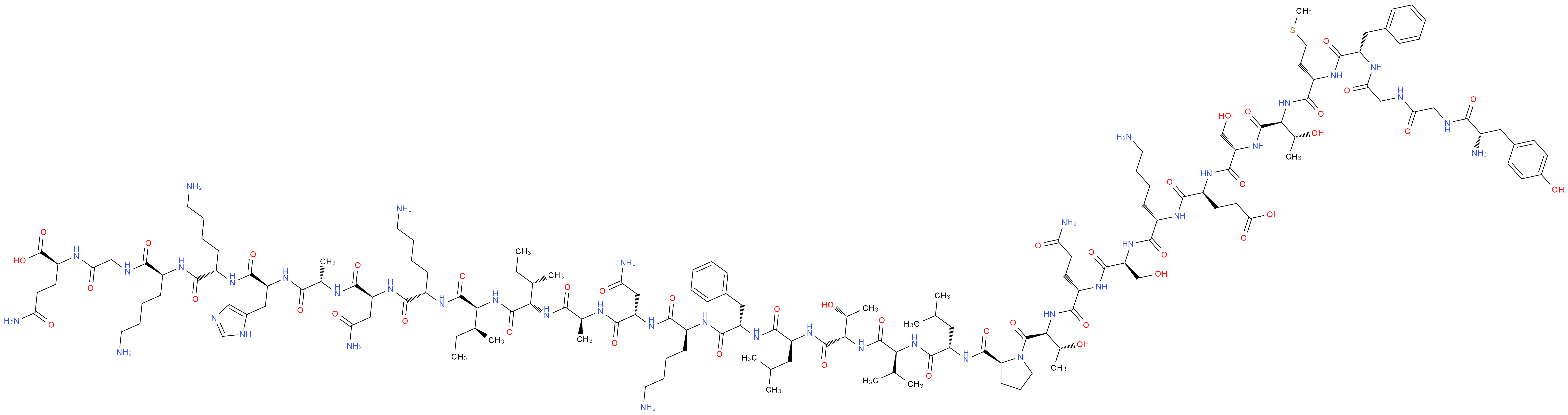 (4S)-4-{[(1S)-5-amino-1-{[(1S)-1-{[(1S)-1-{[(2S,3R)-1-[(2S)-2-{[(1S)-1-{[(1S)-1-{[(1S,2R)-1-{[(1S)-1-{[(1S)-1-{[(1S)-5-amino-1-{[(1S)-1-{[(1S)-1-{[(1S,2S)-1-{[(1S,2S)-1-{[(1S)-5-amino-1-{[(1S)-1-{[(1S)-1-{[(1S)-1-{[(1S)-5-amino-1-{[(1S)-5-amino-1-[({[(1S)-3-carbamoyl-1-carboxypropyl]carbamoyl}methyl)carbamoyl]pentyl]carbamoyl}pentyl]carbamoyl}-2-(1H-imidazol-5-yl)ethyl]carbamoyl}ethyl]carbamoyl}-2-carbamoylethyl]carbamoyl}pentyl]carbamoyl}-2-methylbutyl]carbamoyl}-2-methylbutyl]carbamoyl}ethyl]carbamoyl}-2-carbamoylethyl]carbamoyl}pentyl]carbamoyl}-2-phenylethyl]carbamoyl}-3-methylbutyl]carbamoyl}-2-hydroxypropyl]carbamoyl}-2-methylpropyl]carbamoyl}-3-methylbutyl]carbamoyl}pyrrolidin-1-yl]-3-hydroxy-1-oxobutan-2-yl]carbamoyl}-3-carbamoylpropyl]carbamoyl}-2-hydroxyethyl]carbamoyl}pentyl]carbamoyl}-4-[(2S)-2-[(2S,3R)-2-[(2S)-2-[(2S)-2-(2-{2-[(2S)-2-amino-3-(4-hydroxyphenyl)propanamido]acetamido}acetamido)-3-phenylpropanamido]-4-(methylsulfanyl)butanamido]-3-hydroxybutanamido]-3-hydroxypropanamido]butanoic acid_分子结构_CAS_59887-17-1