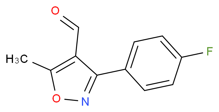 3-(4-氟苯基)-5-甲基异噁唑-4-甲醛_分子结构_CAS_869496-66-2)