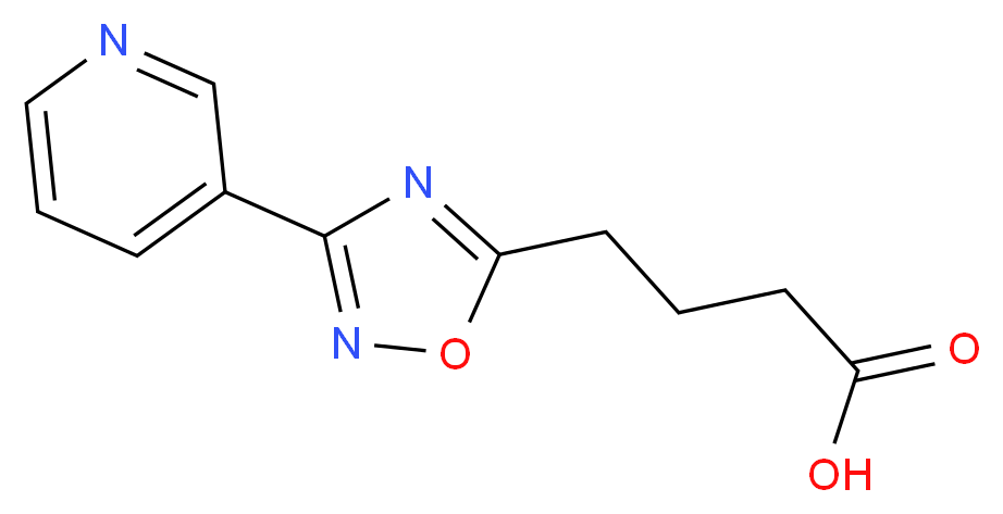 4-[3-(pyridin-3-yl)-1,2,4-oxadiazol-5-yl]butanoic acid_分子结构_CAS_878437-11-7