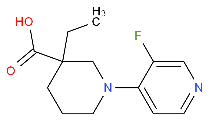 3-ethyl-1-(3-fluoro-4-pyridinyl)-3-piperidinecarboxylic acid_分子结构_CAS_)