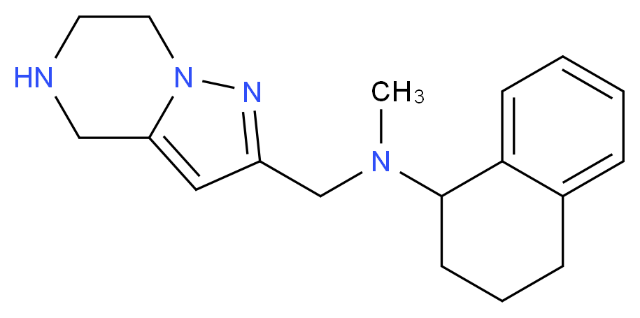 N-methyl-N-(4,5,6,7-tetrahydropyrazolo[1,5-a]pyrazin-2-ylmethyl)-1,2,3,4-tetrahydronaphthalen-1-amine_分子结构_CAS_)