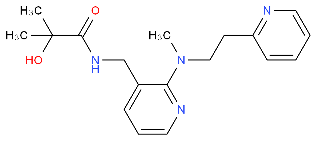 2-hydroxy-2-methyl-N-({2-[methyl(2-pyridin-2-ylethyl)amino]pyridin-3-yl}methyl)propanamide_分子结构_CAS_)