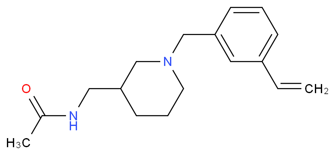 N-{[1-(3-vinylbenzyl)piperidin-3-yl]methyl}acetamide_分子结构_CAS_)