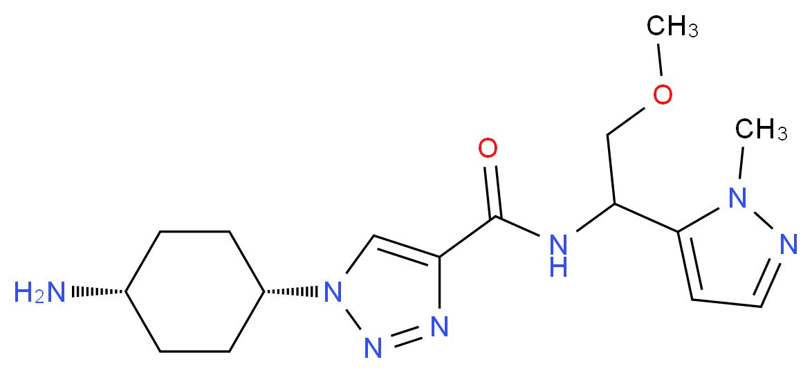 1-(cis-4-aminocyclohexyl)-N-[2-methoxy-1-(1-methyl-1H-pyrazol-5-yl)ethyl]-1H-1,2,3-triazole-4-carboxamide_分子结构_CAS_)