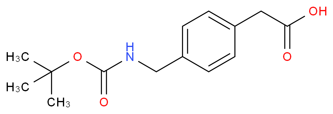 Boc-(4-aminomethylphenyl)acetic acid_分子结构_CAS_71420-92-3)