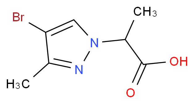 2-(4-bromo-3-methyl-1H-pyrazol-1-yl)propanoic acid_分子结构_CAS_925200-46-0