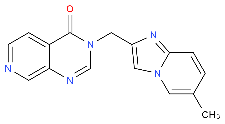 3-[(6-methylimidazo[1,2-a]pyridin-2-yl)methyl]pyrido[3,4-d]pyrimidin-4(3H)-one_分子结构_CAS_)