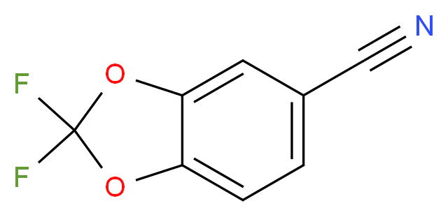 2,2-difluoro-2H-1,3-benzodioxole-5-carbonitrile_分子结构_CAS_135132-34-2