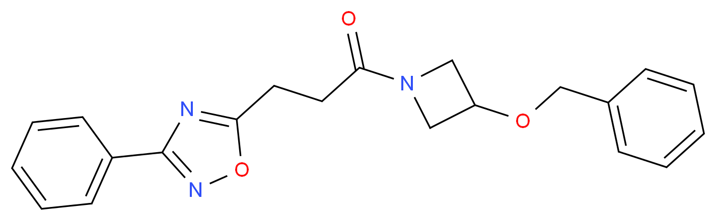 5-{3-[3-(benzyloxy)-1-azetidinyl]-3-oxopropyl}-3-phenyl-1,2,4-oxadiazole_分子结构_CAS_)